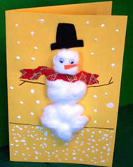 Cotton Ball Holiday Cards - FamilyEducation