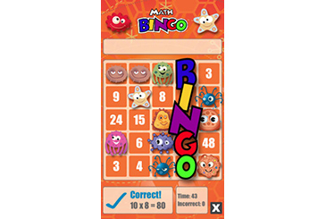 Math Bingo app