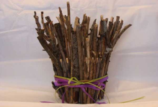 earth day crafts for kids: twig vase