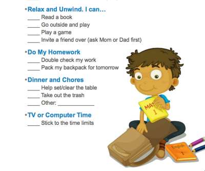 after-school routine checklist