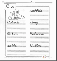 The Letter R in Cursive
