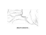 South Dakota State Map with Physiography