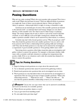 Posing Questions