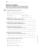 Patterns in Numbers: Positive and Negative Numbers (Gr. 6)