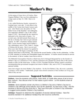 Mother's Day History
