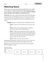 Geography Matching Game