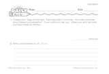 Math Warm-Up 74 for Gr. 3 & 4: Operations