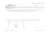 Math Warm-Up 133 for Gr. 3 & 4: Measurement & Geometry
