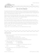 Historical Fiction Reading Warm-Up: Fire on the Prairie