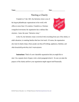 Starting a Charity
