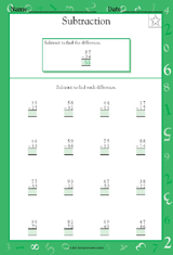 Two-Digit Subtraction (Grade 1)